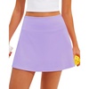 image:imageStelle Womens ALine Tennis Skort with Built in Shorts for Golf Sports  Moisturewicking fabric High waist Ball pockets Tennis Golf Pickleball Fourway stretchLilac
