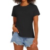 image:imageStelle Womens Classic Crewneck TShirt Cotton Modal Casual Everyday Top  Breathable fabric Relaxed fit Short sleeves Layering essential Lounge Travel Machine washableBlack