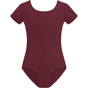 image:imageStelle Ballet Leotards for Girls Short Sleeve Gymnastics Dance Outfit 216Y  Scoop neckline Stretch fabric Comfortable fit Skinfriendly Gymnastics amp Ballet Toddler dancewear Kids bodysuitCherry