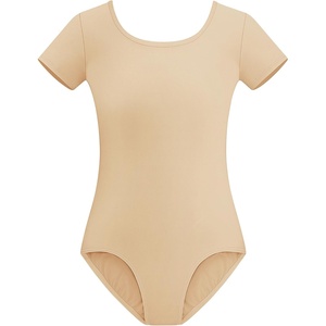 image:imageStelle Ballet Leotards for Girls Short Sleeve Gymnastics Dance Outfit 216Y  Scoop neckline Stretch fabric Comfortable fit Skinfriendly Gymnastics amp Ballet Toddler dancewear Kids bodysuitNude
