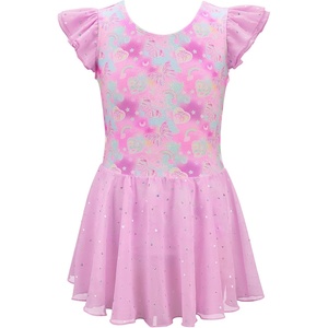 image:imageStelle Ballet Leotards for Girls Toddler Dance Leotard Gymnastic Outfits  Sparkle Flutter Sleeve Ballet Dresses Butterfly Star Print Ballerina Costumes for Dance Performance Party amp Dress UpBow Dreams