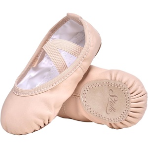 image:imageStelle Ballet Shoes for Girls Toddler Soft Leather Split Sole Practice  Ballet slippers Dance shoes Drawstring or nodrawstring design Suede leather sole Boys and girls Little and big kidsBallet Pink
