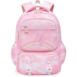 image:imageStelle Girls Backpack Butterfly Bookbag Kids School Bags  with Lunch boxKindergartenElementaryMiddle schoolRainbowPinkPurpleAges 6LightweightCuteRainbow Pink