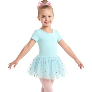 image:imageStelle Girls Ballet Leotards with Sequin Tutu Dress Toddler Dance Outfit  Girls Dance Tutu Dresses Short Sleeve Fluffy Tulle skirted Ballerina Costumes for Dance Classes Recitals PerformanceBlue