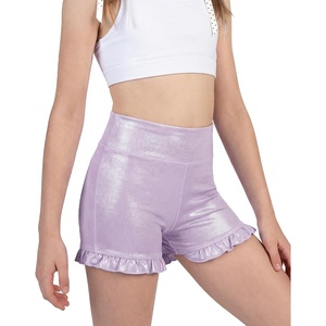 image:imageStelle Girls Dance Shorts Metallic Gymnastics Ruffle Short 615 Years  Sparkly Shiny Stretchy Comfortable Cheer Dancewear Athletic Birthday Party Kids Youth VolleyballLavender