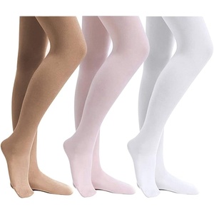 image:imageStelle Girls Footed Ballet Tights for Dance Class Toddler Kids 2T15Y  High Waist Stretch Opaque Coverage Soft Stocking Teen amp Youth Pantyhose Ballerina Studio Stage Performance RecitalBallet Pinkwhitetan