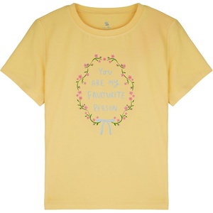 image:imageStelle Girls Graphic T Shirt Cotton Crewneck Short Sleeve Casual Tee  Classic fit Short sleeve Soft cotton blend Breathable Stretch Graphic print School Playdates Vacation Girls tshirtBlue Garlandyellow