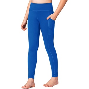 image:imageStelle Girls Leggings with Pockets Kids Dance Yoga Running Athletic Pants  Soft 4Way StretchHighRise Wide WaistbandSide PocketsMoistureWickingNonSeeThrough for DanceYogaRunningDaily WearSapphire