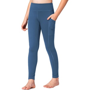 image:imageStelle Girls Leggings with Pockets Kids Dance Yoga Running Athletic Pants  Soft 4Way StretchHighRise Wide WaistbandSide PocketsMoistureWickingNonSeeThrough for DanceYogaRunningDaily WearAtlantic Blue