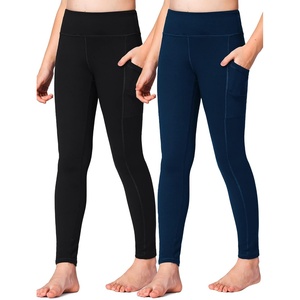image:imageStelle Girls Leggings with Pockets Kids Dance Yoga Running Athletic Pants  Soft 4Way StretchHighRise Wide WaistbandSide PocketsMoistureWickingNonSeeThrough for DanceYogaRunningDaily WearBlacknavy 2 Side Pocket