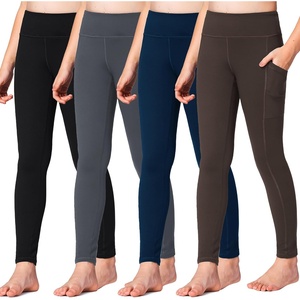 image:imageStelle Girls Leggings with Pockets Kids Dance Yoga Running Athletic Pants  Soft 4Way StretchHighRise Wide WaistbandSide PocketsMoistureWickingNonSeeThrough for DanceYogaRunningDaily WearBlackcharcoalnavyespresso