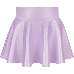 image:imageStelle Girls Metallic Skirt with Short High Waisted Skort 615 Years  Sparkly Shiny Stretchy Comfortable Cheer Dancewear Birthday Party Kids YouthSkater Style School EventsTennis CourtLavender