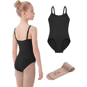 image:imageStelle Girls Seamless Camisole Leotard with Convertible TightsBlack