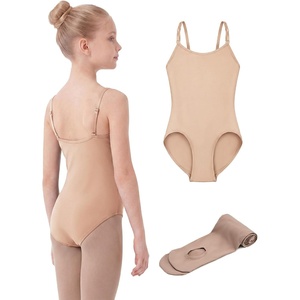image:imageStelle Girls Seamless Camisole Leotard with Convertible TightsRose Beige