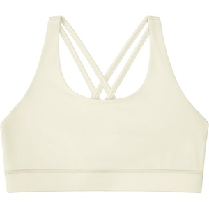 image:imageStelle Girls Sports Bra Cross Back Training Bras for Dance Yoga 6Y15Y  Moisturewicking Fabric Soft Stretch Support Removable Pads Ballet Cheer Running Active ComfortCreme