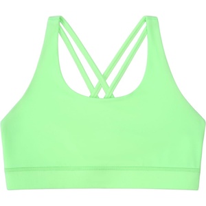 image:imageStelle Girls Sports Bra Cross Back Training Bras for Dance Yoga 6Y15Y  Moisturewicking Fabric Soft Stretch Support Removable Pads Ballet Cheer Running Active ComfortNeon Green