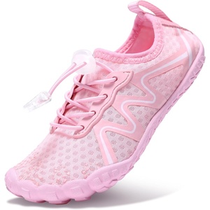 image:imageStelle Kids Water Shoes Quick Dry Barefoot Drawstring  Perforated Sole for Quick Drainage with Drawstring Closure for Boys and GirlsBeachPool and HikingToddler to Big KidPink