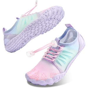 image:imageStelle Kids Water Shoes TPUReinforced Barefoot  NonSlip Quick Dry Packable Design with CordLock Drawstring for Boys GirlsBeach Pool HikingToddler to Big KidMermaid Ombre