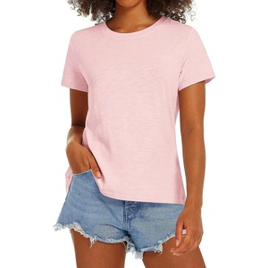 image:imageStelle Womens Classic Crewneck TShirt Cotton Modal Casual Everyday Top  Breathable fabric Relaxed fit Short sleeves Layering essential Lounge Travel Machine washableLight Pink