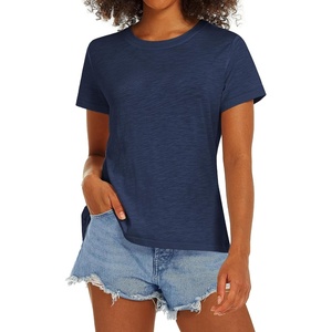 image:imageStelle Womens Classic Crewneck TShirt Cotton Modal Casual Everyday Top  Breathable fabric Relaxed fit Short sleeves Layering essential Lounge Travel Machine washableNavy