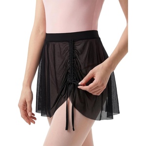 image:imageStelle Womens Pull On Ballet Skirt Chiffon Adult Wrap Dance Skirt  Ballet skirts for women Elastic waist pull on Flowing movement Ballet wrap skirt Dance Rehearsal Recital Studio wearBlack