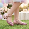image:imageStelle Girls Glitter Charm Dress Shoes Sequins Princess Heels for Party  Sparkle finish Decorative charms Cushioned comfort Flexible outsole Dressup Special occasions Comfortable fitRedhot Pink Glitter