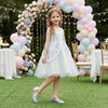 image:imageStelle Girls Glitter Charm Dress Shoes Sequins Princess Heels for Party  Sparkle finish Decorative charms Cushioned comfort Flexible outsole Dressup Special occasions Comfortable fitElsa Blue