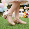 image:imageStelle Girls Glitter Charm Dress Shoes Sequins Princess Heels for Party  Sparkle finish Decorative charms Cushioned comfort Flexible outsole Dressup Special occasions Comfortable fitGold