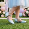 image:imageStelle Girls Glitter Charm Dress Shoes Sequins Princess Heels for Party  Sparkle finish Decorative charms Cushioned comfort Flexible outsole Dressup Special occasions Comfortable fitElsa Blue