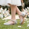 image:imageStelle Girls Glitter Charm Dress Shoes Sequins Princess Heels for Party  Sparkle finish Decorative charms Cushioned comfort Flexible outsole Dressup Special occasions Comfortable fitSilver