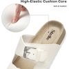 image:imageStelle Girls Sandals Kids Slide Summer Shoes Slip on Slippers  Lightweight FlexibleAdjustable StrapsSlip onRainbowBeach Pool EVA outsolePearl White
