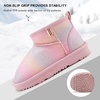 image:imageStelle Kids Snow Boots Girls Boys Winter Ankle Boots  Faux Fur LinedFaux Suede UpperPullOnTPR OutsoleCozyLightweightComfortableOutdoorWarmToddlerLittle Big KidRainbow
