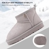 image:imageStelle Kids Snow Boots Girls Boys Winter Ankle Boots  Faux Fur LinedFaux Suede UpperPullOnTPR OutsoleCozyLightweightComfortableOutdoorWarmToddlerLittle Big KidGrey
