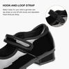 image:imageStelle Tap Shoes for Toddler Girls PU Unisex Tap Dance Shoes  Rounded toe Padded heel collar Clear tap sound Cushioned insole Nonslip outsole Lightweight designBblack