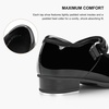 image:imageStelle Tap Shoes for Toddler Girls PU Unisex Tap Dance Shoes  Rounded toe Padded heel collar Clear tap sound Cushioned insole Nonslip outsole Lightweight designBblack