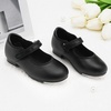 image:imageStelle Tap Shoes for Toddler Girls PU Unisex Tap Dance Shoes  Rounded toe Padded heel collar Clear tap sound Cushioned insole Nonslip outsole Lightweight designBblack Pu