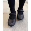 image:imageStelle Tap Shoes for Toddler Girls PU Unisex Tap Dance Shoes  Rounded toe Padded heel collar Clear tap sound Cushioned insole Nonslip outsole Lightweight designBblack Giltter