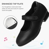 image:imageStelle Tap Shoes for Toddler Girls PU Unisex Tap Dance Shoes  Rounded toe Padded heel collar Clear tap sound Cushioned insole Nonslip outsole Lightweight designBblack Pu