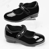 image:imageStelle Tap Shoes for Toddler Girls PU Unisex Tap Dance Shoes  Rounded toe Padded heel collar Clear tap sound Cushioned insole Nonslip outsole Lightweight designBblack