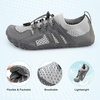 image:imageStelle Water Shoes for Women Barefoot Aqua Shoes for River Swim  Hiking Beach Pool Boating Yoga QuickDry Mesh Lightweight NonSlip Outsole EasyOn Pull Tabs Water Shoes for Adult MenCharcoal