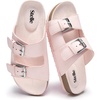 image:imageStelle Girls Sandals Kids Slide Summer Shoes Slip on Slippers  Lightweight FlexibleAdjustable StrapsSlip onRainbowBeach Pool EVA outsoleBlush Pink