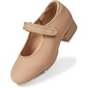 image:imageStelle Tap Shoes for Girls Toddler Boys Dance Shoes  Easyclean design Rounded toe Padded heel collar Clear tap sound Cushioned insole Hookandloop strapTan