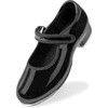 image:imageStelle Tap Shoes for Girls Toddler Boys Dance Shoes  Easyclean design Rounded toe Padded heel collar Clear tap sound Cushioned insole Hookandloop strapBlack