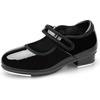 image:imageStelle Tap Shoes for Toddler Girls PU Unisex Tap Dance Shoes  Rounded toe Padded heel collar Clear tap sound Cushioned insole Nonslip outsole Lightweight designBblack