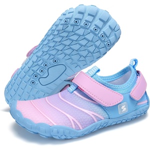 image:imageStelle Kids Water Shoes Lightweight Quick Dry Barefoot for Boys and Girls  Double HookandLoop Straps with Reinforced Toe Box for BeachPoolSwimHiking and Outdoor PlayFits Toddler to Big KidsMermaid Ombre