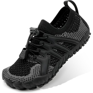 image:imageStelle Water Shoes for Kids Adjustable Laces  Quick Dry Barefoot NonSlip Shoes with a Roomy Toe Box for Boys and GirlsBeachHikingToddler to Big KidBlack