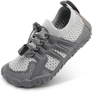 image:imageStelle Water Shoes for Kids Adjustable Laces  Quick Dry Barefoot NonSlip Shoes with a Roomy Toe Box for Boys and GirlsBeachHikingToddler to Big KidCharcoal
