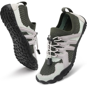 image:imageStelle Water Shoes for Women Barefoot Aqua Shoes for River Swim  Hiking Beach Pool Boating Yoga QuickDry Mesh Lightweight NonSlip Outsole EasyOn Pull Tabs Water Shoes for Adult MenGrey