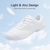 image:imageStelle Cheer Shoes Women Leather Cheerleading Dance Sneakers  Lightweight Athletic Training Tennis Shoes for Youth and Women  Supportive Sole for Cheer Competition and PracticeWhitepu