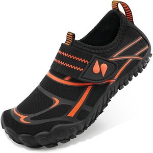 image:imageStelle Kids Water Shoes Wide Toe Box Quick Dry Barefoot  NonSlip Aqua ShoesBreathable Mesh Upper for BeachSwimPool and Outdoor PlayFits Toddler to Big KidsBlack